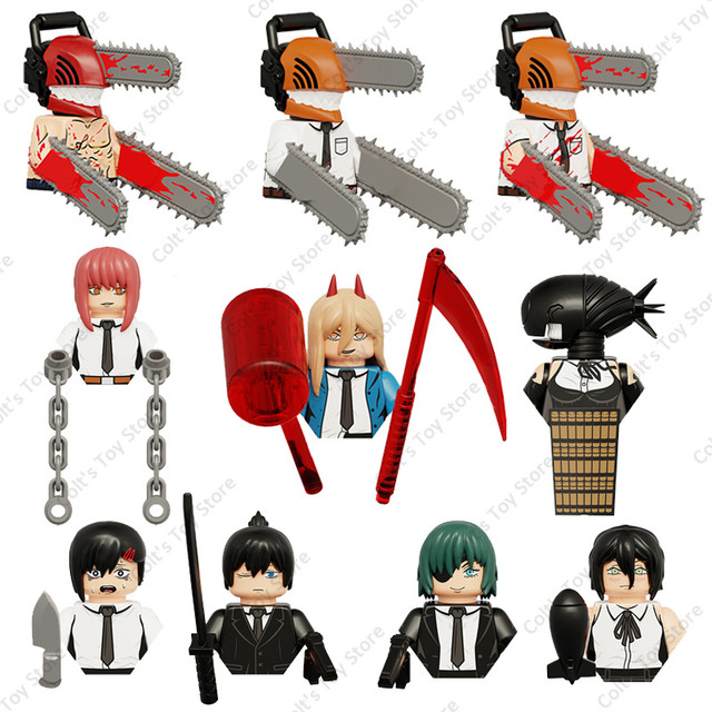 Chainsaw Man XP-506 Denji Power Hayakawa Aki Makima Cartoon Building Blocks  Mini Action Figures Dolls Model Kids Toys Gifts - AliExpress